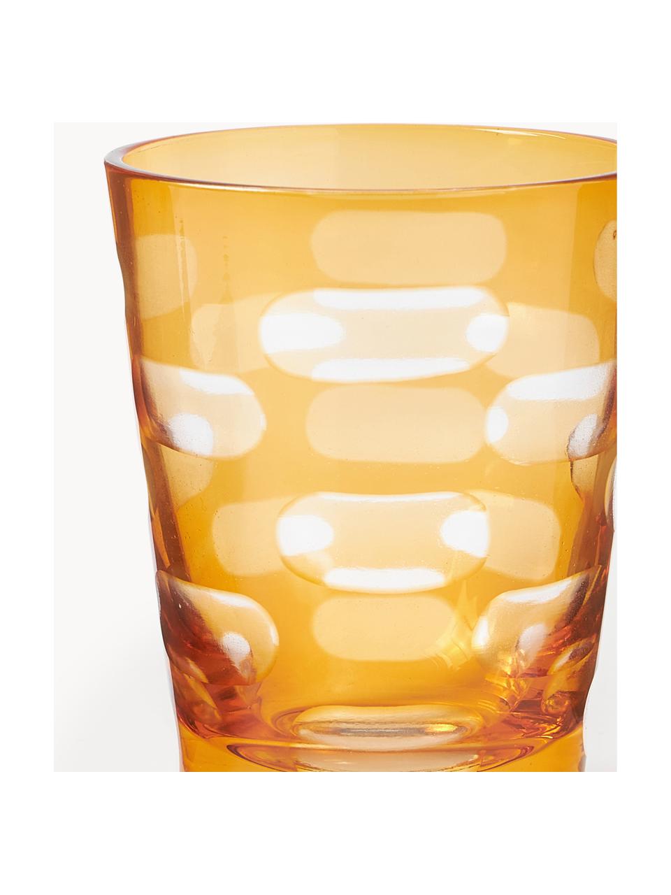 Waterglazenset Tubular, set van 4, Glas, Meerkleurig, Ø 8 x H 10 cm, 250 ml