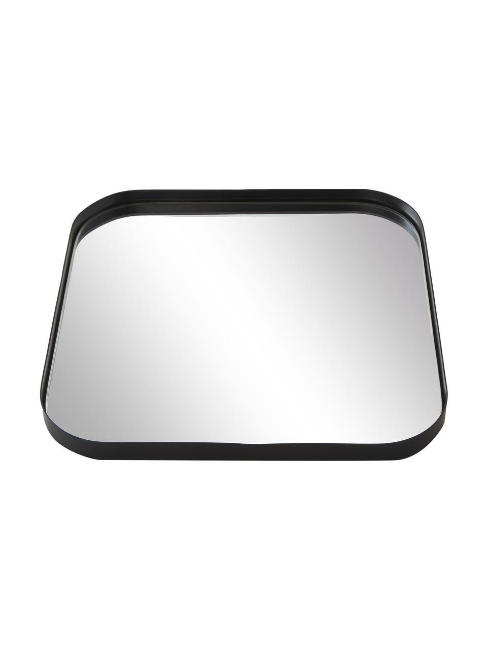 Eckiger Wandspiegel Ivy, Rahmen: Metall, pulverbeschichtet, Rückseite: Mitteldichte Holzfaserpla, Spiegelfläche: Spiegelglas, Schwarz, B 40 x H 40 cm