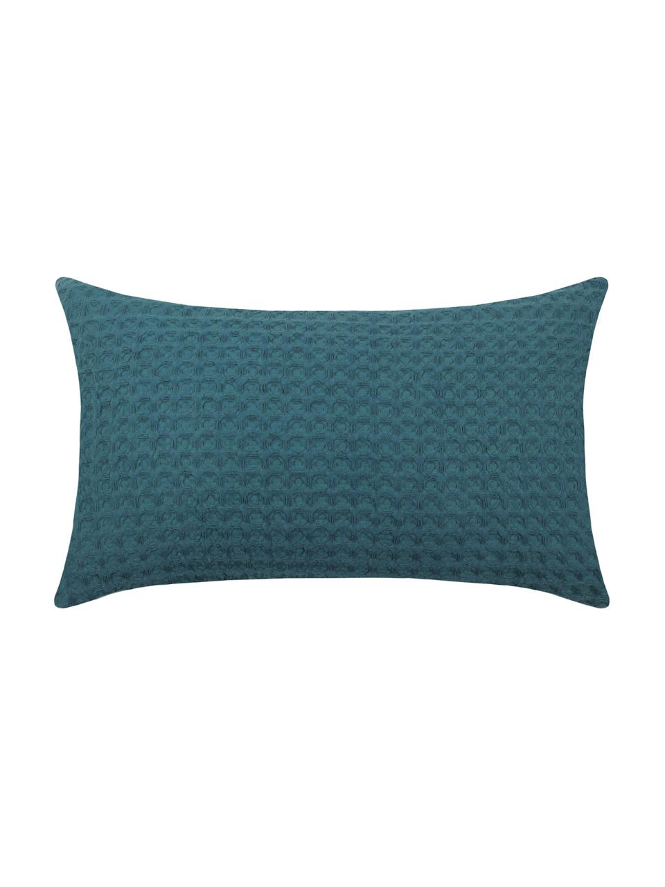 Coussin déco rectangulaire Gopher, Bleu pétrole