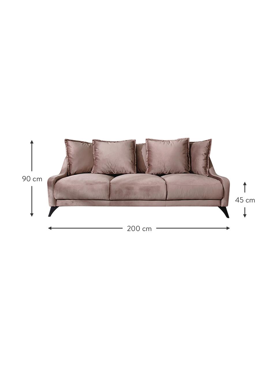 Sofa z aksamitu Royal (3-osobowa), Ciemny beżowy, S 200 x G 95 cm