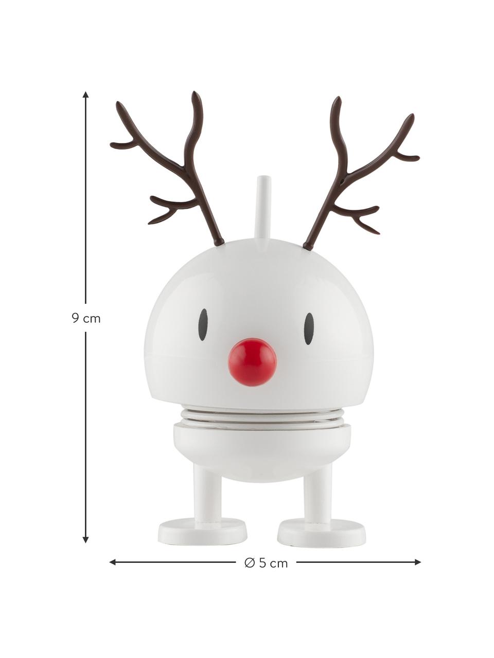 Figura decorativa Reindeer Bumble, Metal, plástico, Blanco, negro, rojo, Ø 5 x Al 9 cm