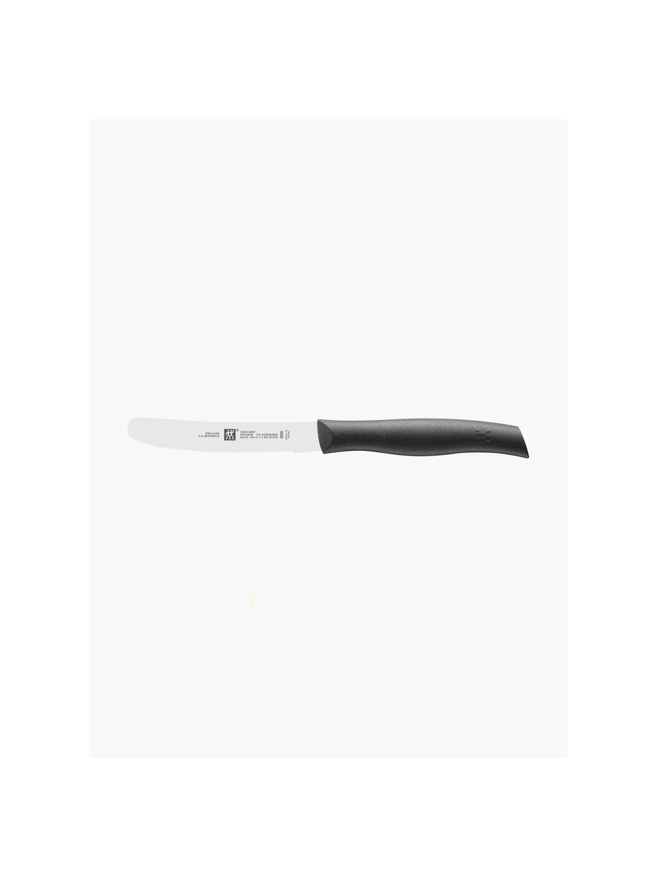 Snídaňové nože Twin, 6 ks, Stříbrná, černá, D 25 cm