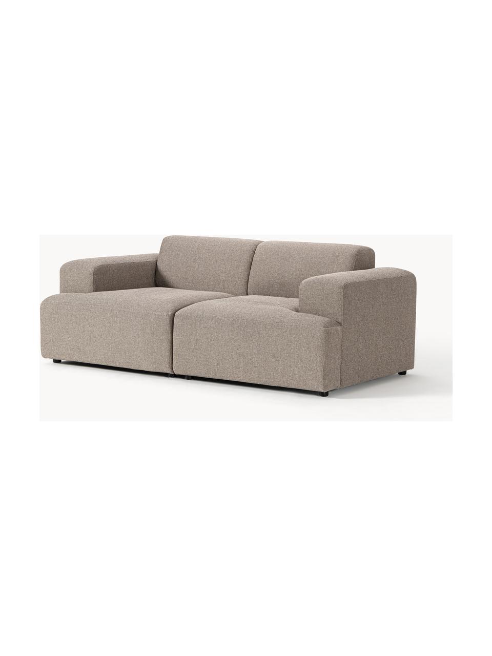 Sofa Melva (2-Sitzer), Bezug: 100 % Polyester Der strap, Gestell: Massives Kiefern- und Fic, Webstoff Greige, B 198 x T 101 cm