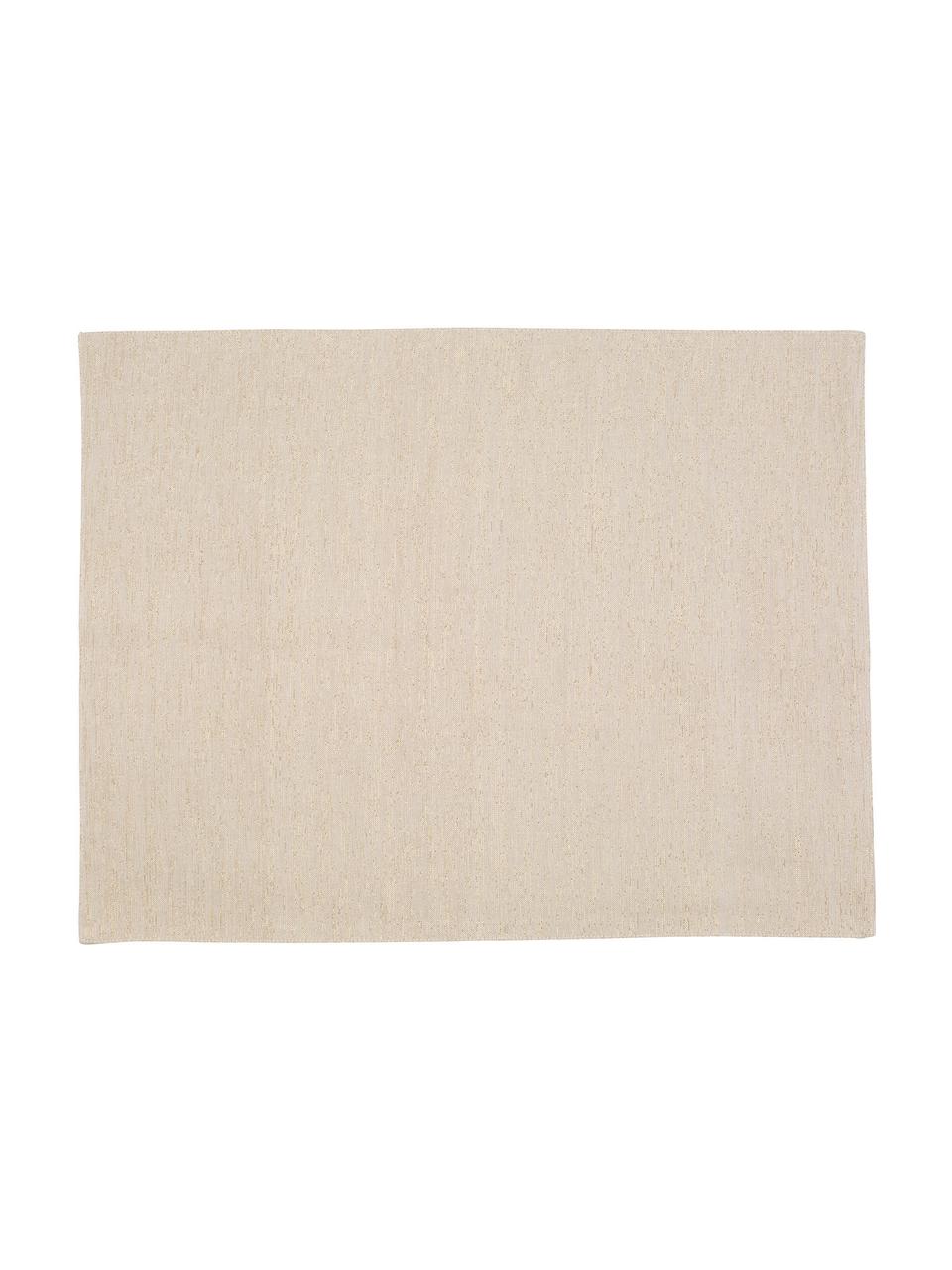 Katoenen placemats Vialactea met goudkleurige decoratie, 2 stuks Westwing