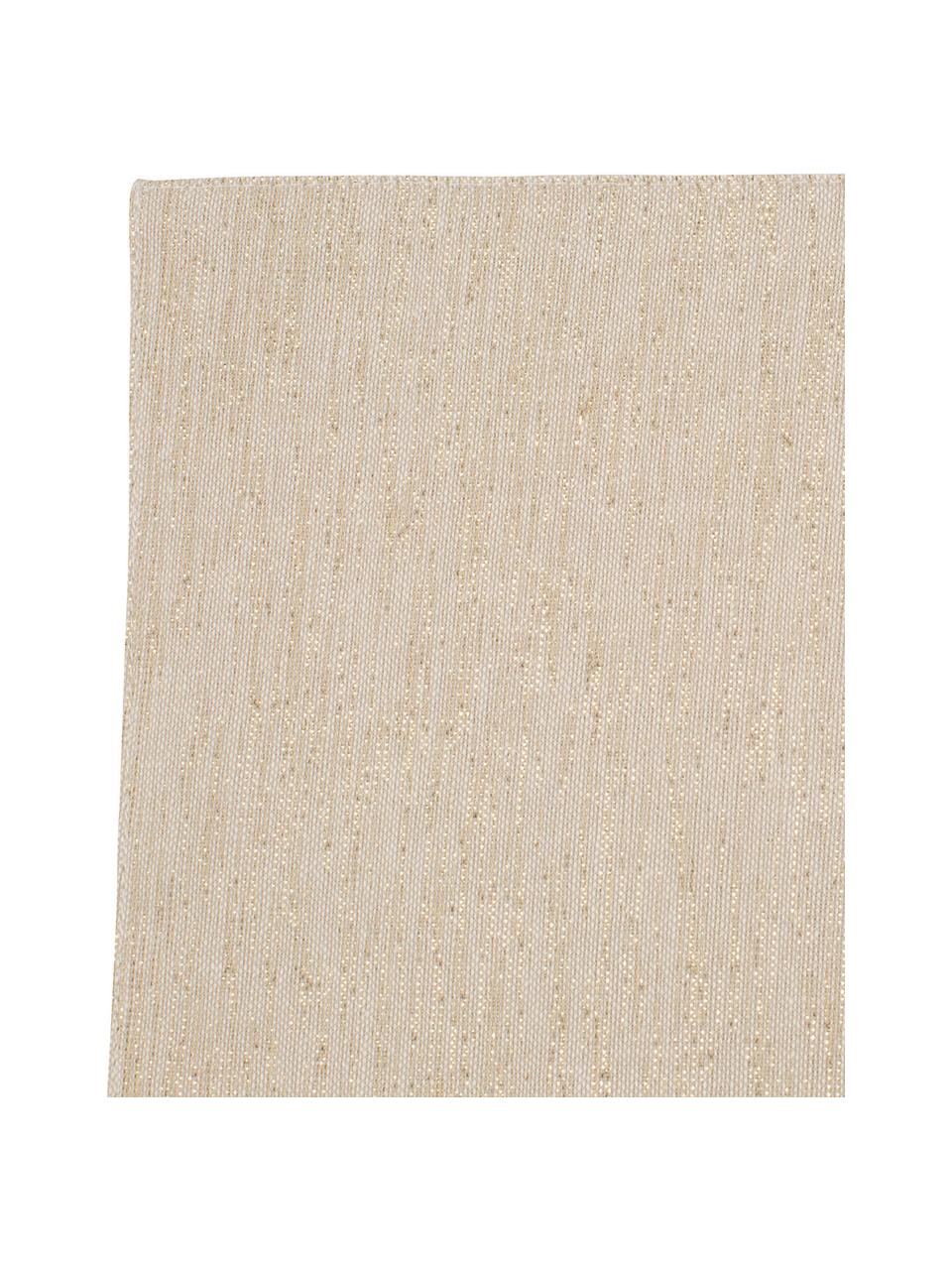 Manteles individuales de algodón Vialactea, 2 uds., Algodón con tejido lúrex, Beige, dorado, An 38 x L 50 cm