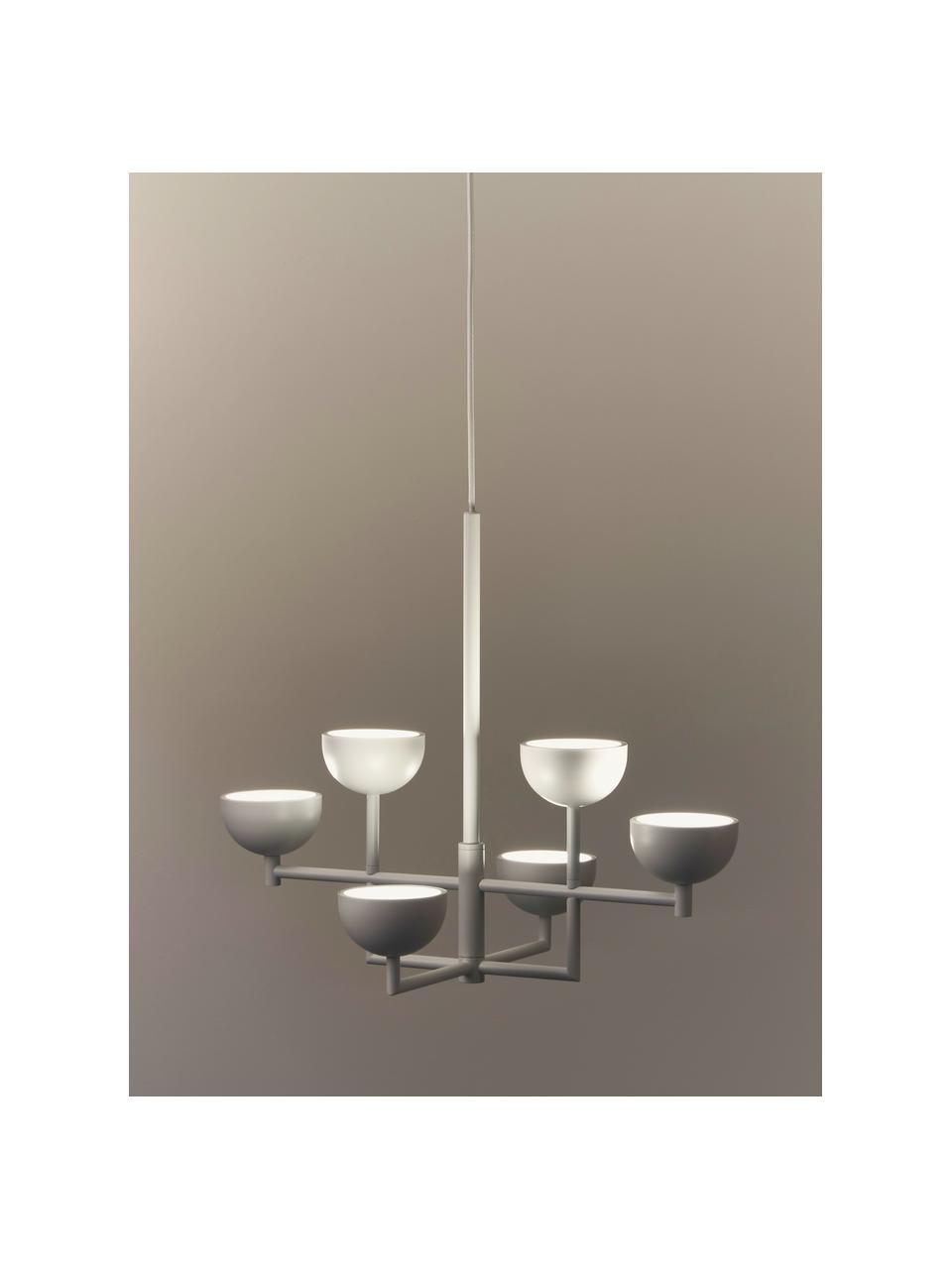 Grande suspension LED Paula, Blanc, larg. 55 x haut. 49 cm