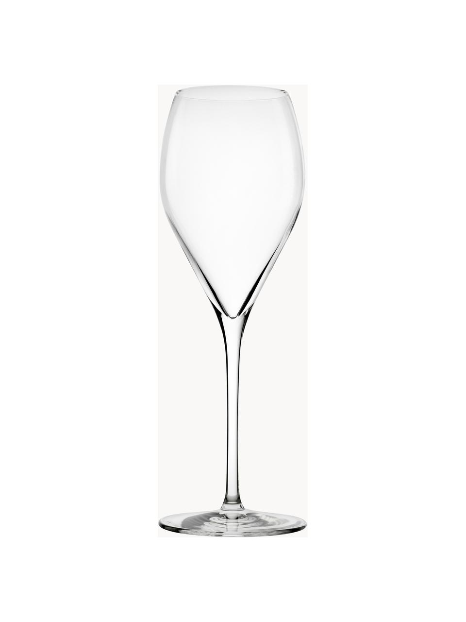 Kieliszek do szampana ze szkła kryształowego Prestige, 6 szt., Szkło kryształowe, Transparentny, Ø 8 x W 23 cm, 340 ml