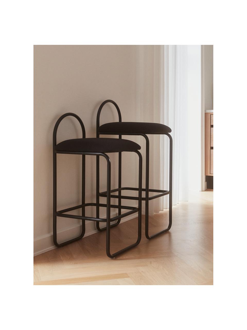 Barová stolička Angui, Čierna, Š 37 x H 93 cm