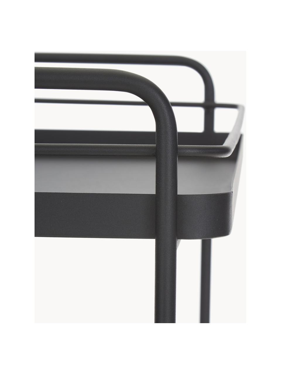 Wózek barowy z metalu Barclay, Metal, chropowaty, lakierowany, Czarny, S 62 x W 79 cm
