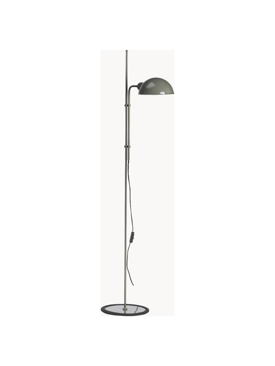 Kleine Stehlampe Funiculí mit verstellbarem Lampenschirm, Lampenschirm: Aluminium, beschichtet, Greige, glänzend, H 135 cm