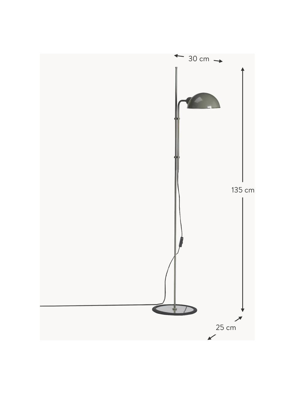 Kleine Stehlampe Funiculí mit verstellbarem Lampenschirm, Lampenschirm: Aluminium, beschichtet, Greige, glänzend, H 135 cm