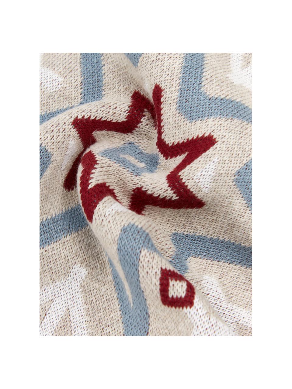 Federa arredo a maglia Snowflake, 100% cotone, Multicolore, Larg. 40 x Lung. 40 cm