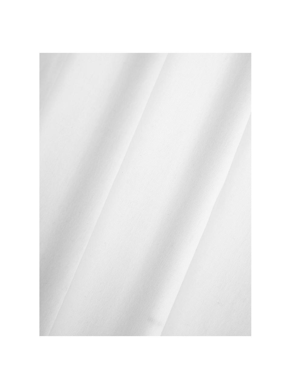 Drap-housse en flanelle pour surmatelas Biba, Blanc, larg. 200 x long. 200 cm, haut. 15 cm