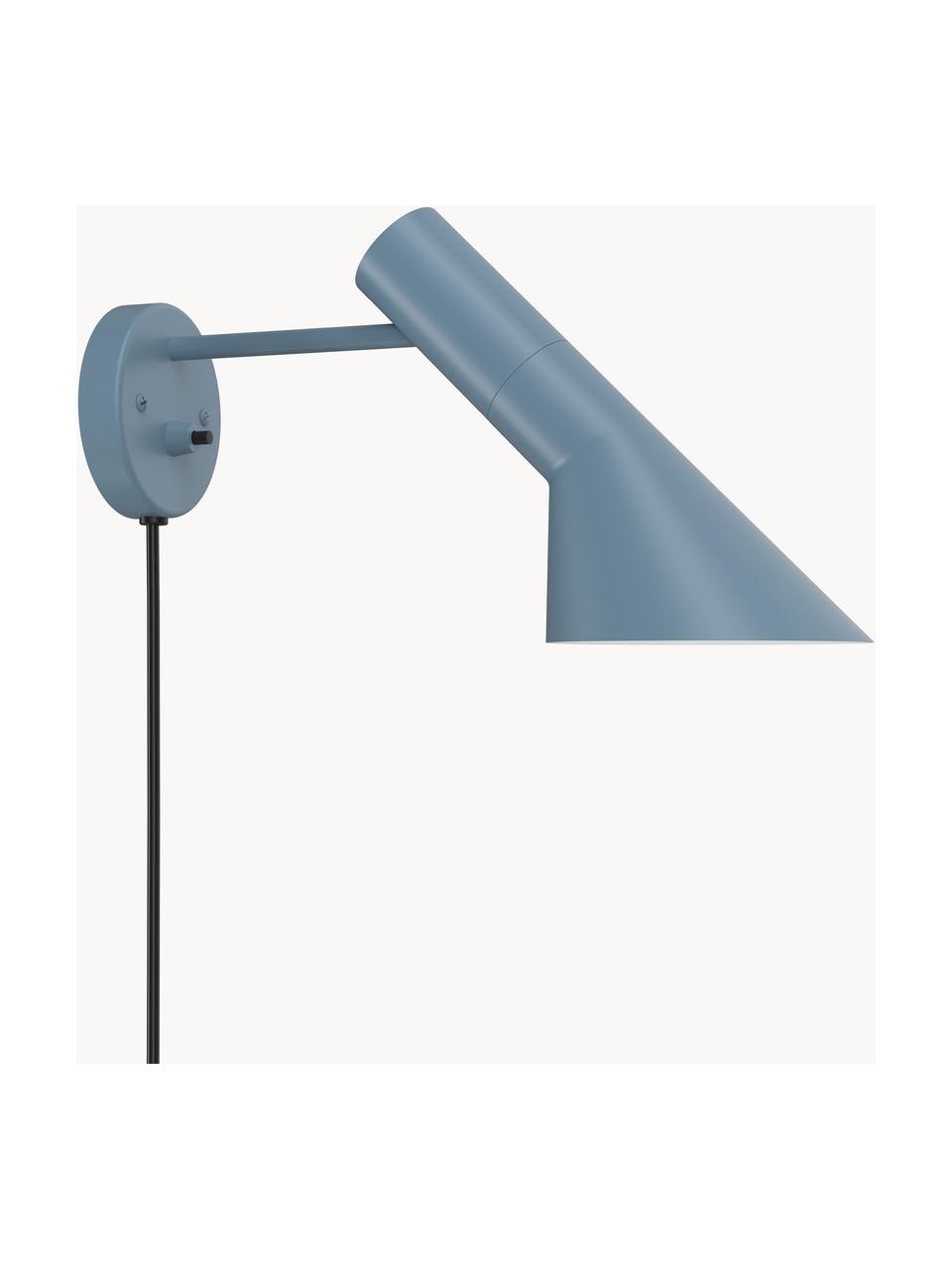 Wandlamp AJ met stekker, Lamp: gecoat staal, Grijsblauw, Ø 32 x H 18 cm
