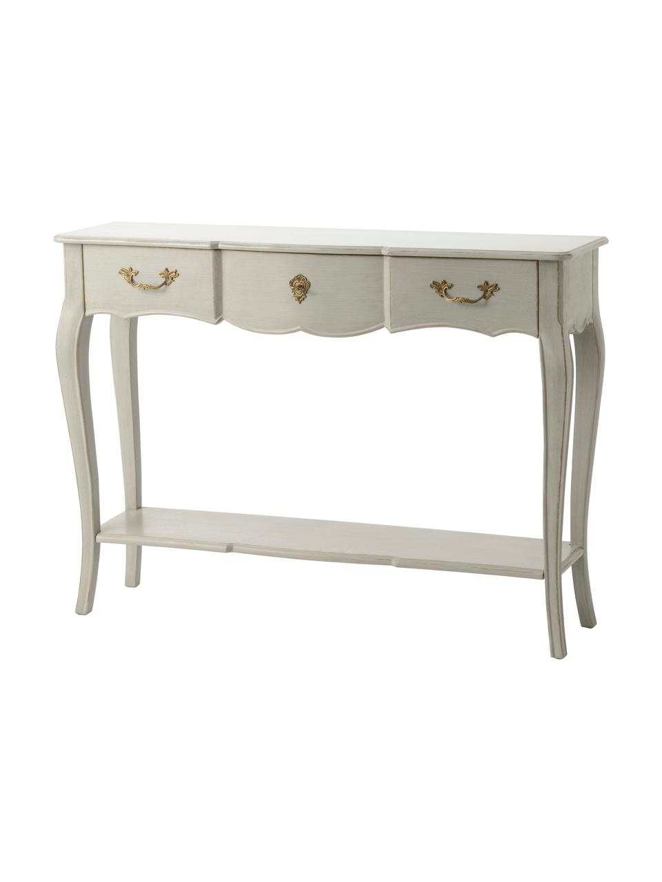 Konzolový stolek Arbalette, Bílá, zlatá, Š 110 cm, V 80 cm