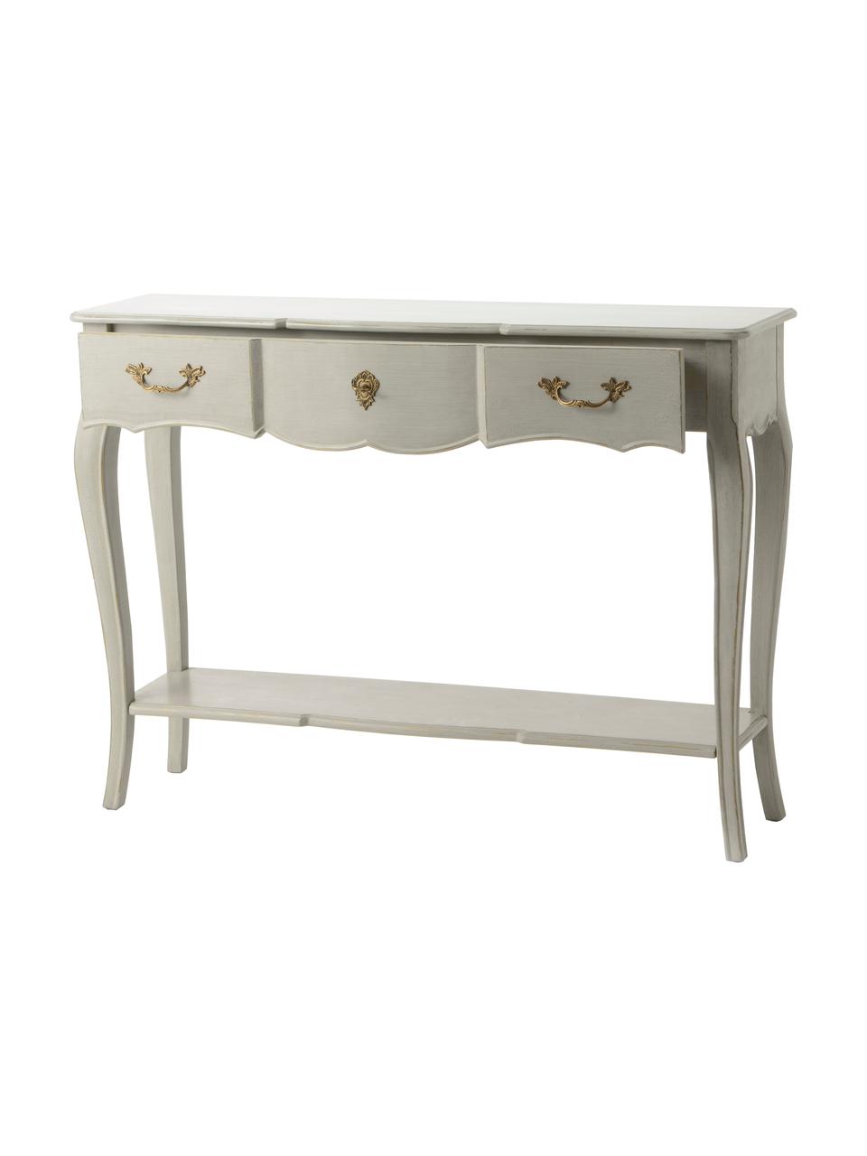 Konzolový stolek Arbalette, Bílá, zlatá, Š 110 cm, V 80 cm