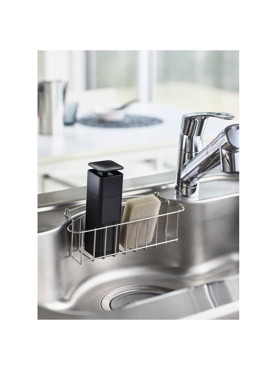 Distributeur de savon Tower, Plastique, Noir, larg. 6 x haut. 19 cm