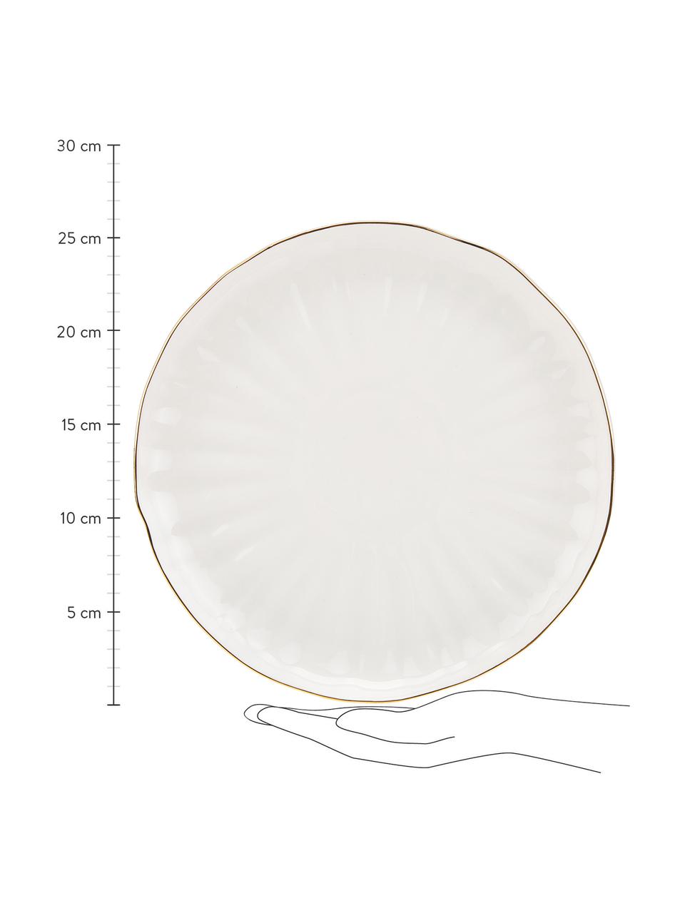 Assiette plate porcelaine Sali, 2 pièces, Blanc