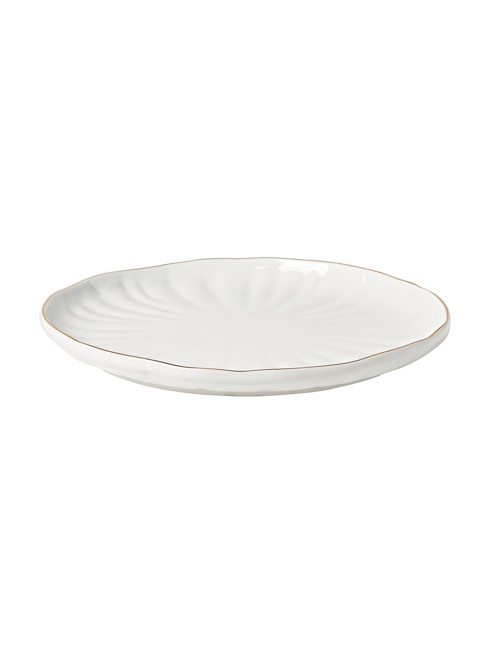 Assiettes plates porcelaine Sali, 2 pièces, Porcelaine, Blanc, Ø 27 x haut. 3 cm