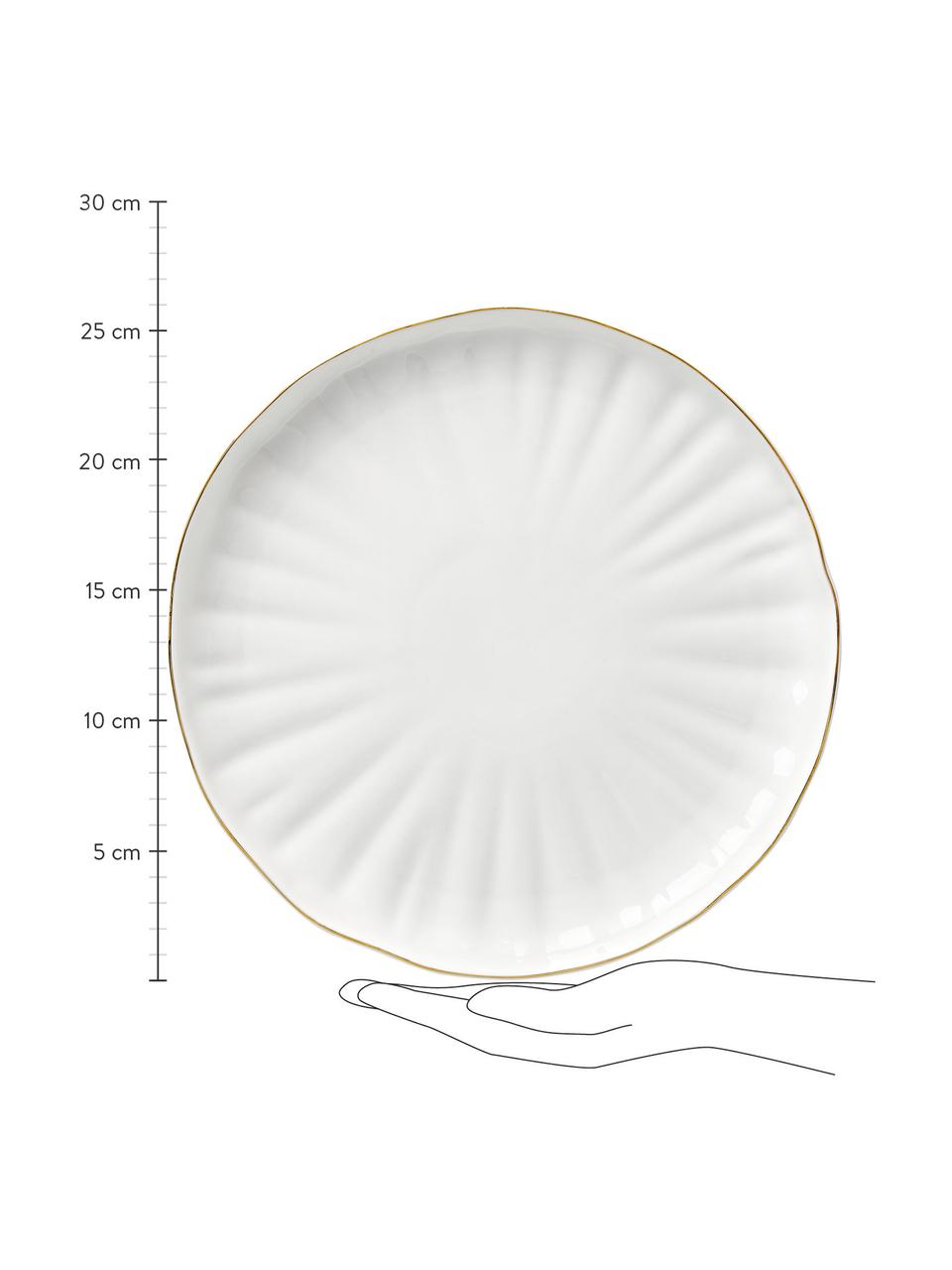 Assiette plate porcelaine Sali, 2 pièces, Porcelaine, Blanc, Ø 26 cm