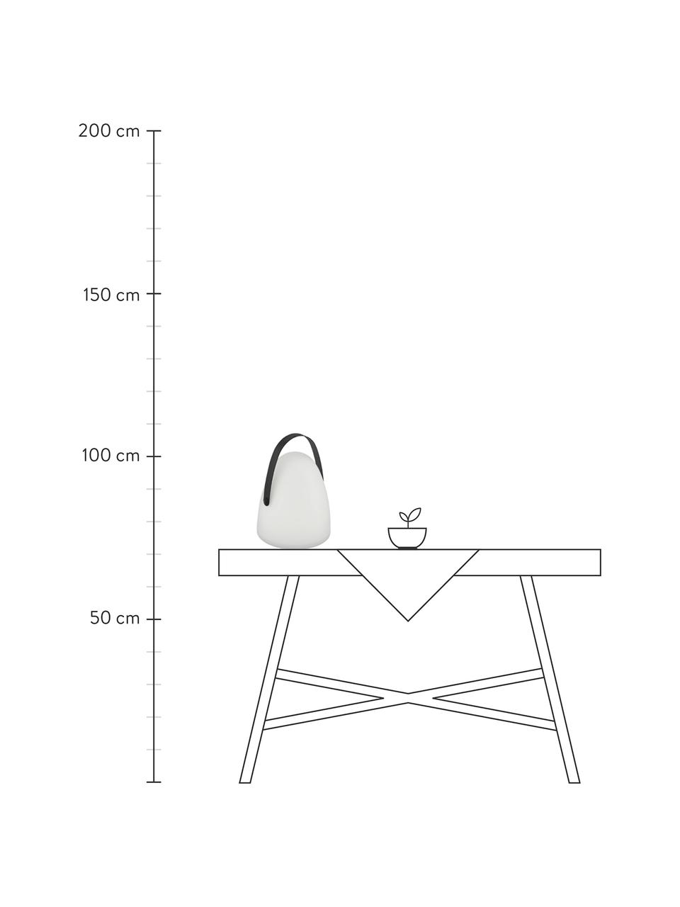 Lampada portatile da esterno a LED Collirados, Paralume: materiale sintetico, Manico: materiale sintetico, Bianco, nero, Ø 21 x Alt. 30 cm