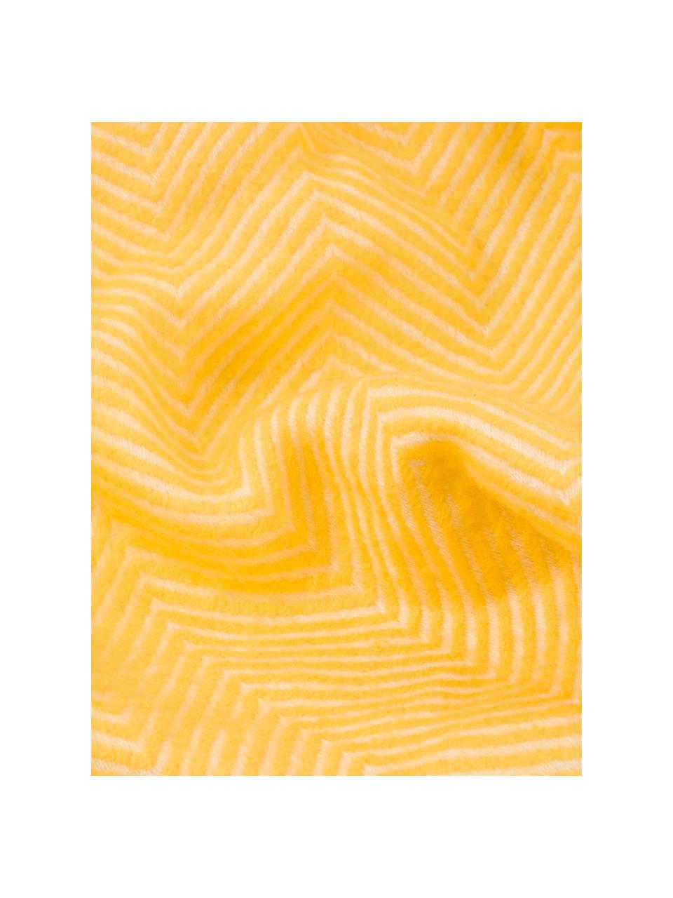 Plaid Trudy, 100% Acryl, Sonnengelb, 130 x 150 cm