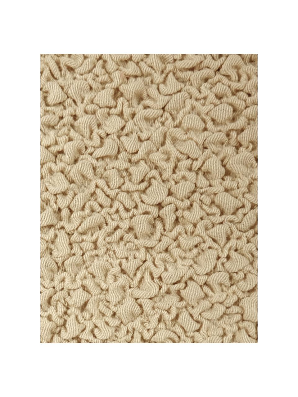 Copertura divano angolare Roc, 55% poliestere, 35% cotone, 10% elastomero, Beige, Larg. 600 x Alt. 120 cm