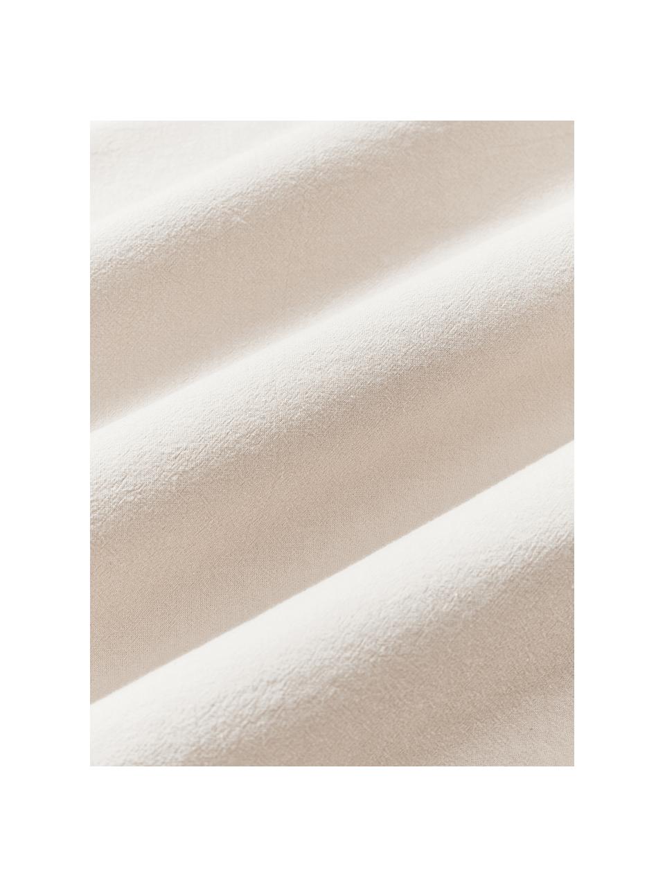 Sábana encimera de algodón Abra, Beige claro, Cama 150/160 cm (240 x 280 cm)