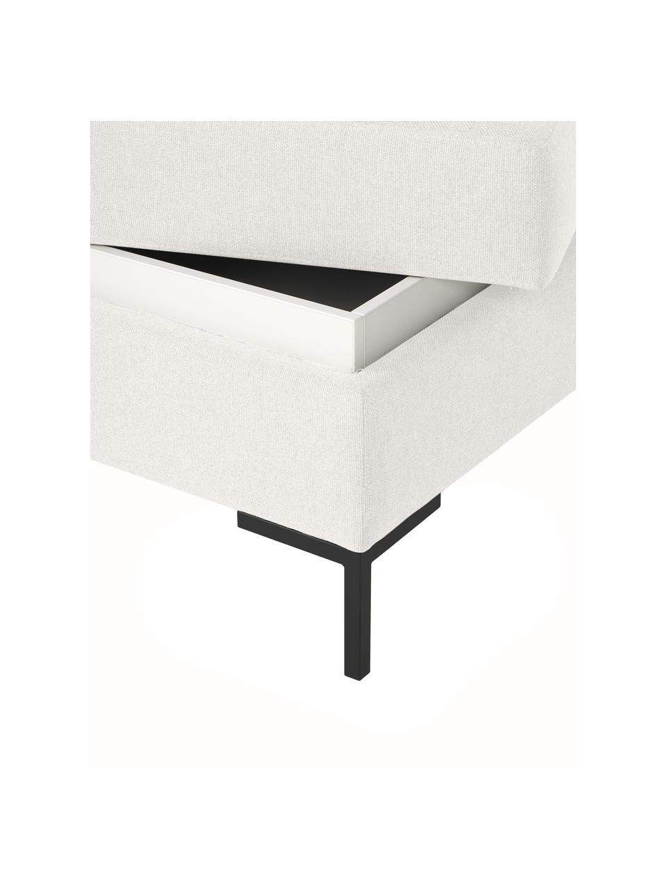 Pouf de canapé avec rangement Luna, Tissu beige, larg. 77 x haut. 49 cm