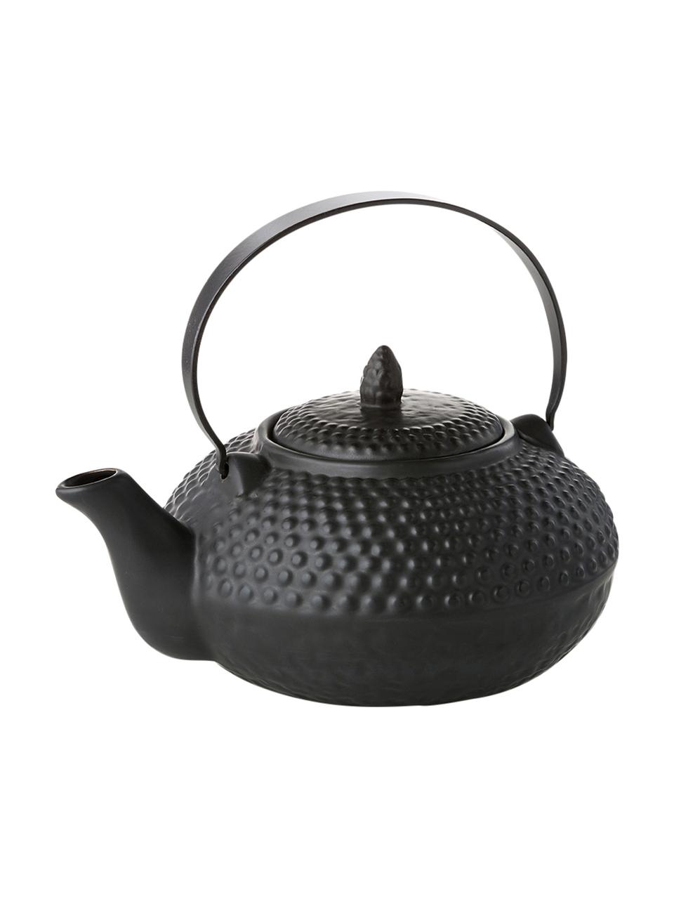 Service à thé en grès cérame Agada, 3 élém., Noir