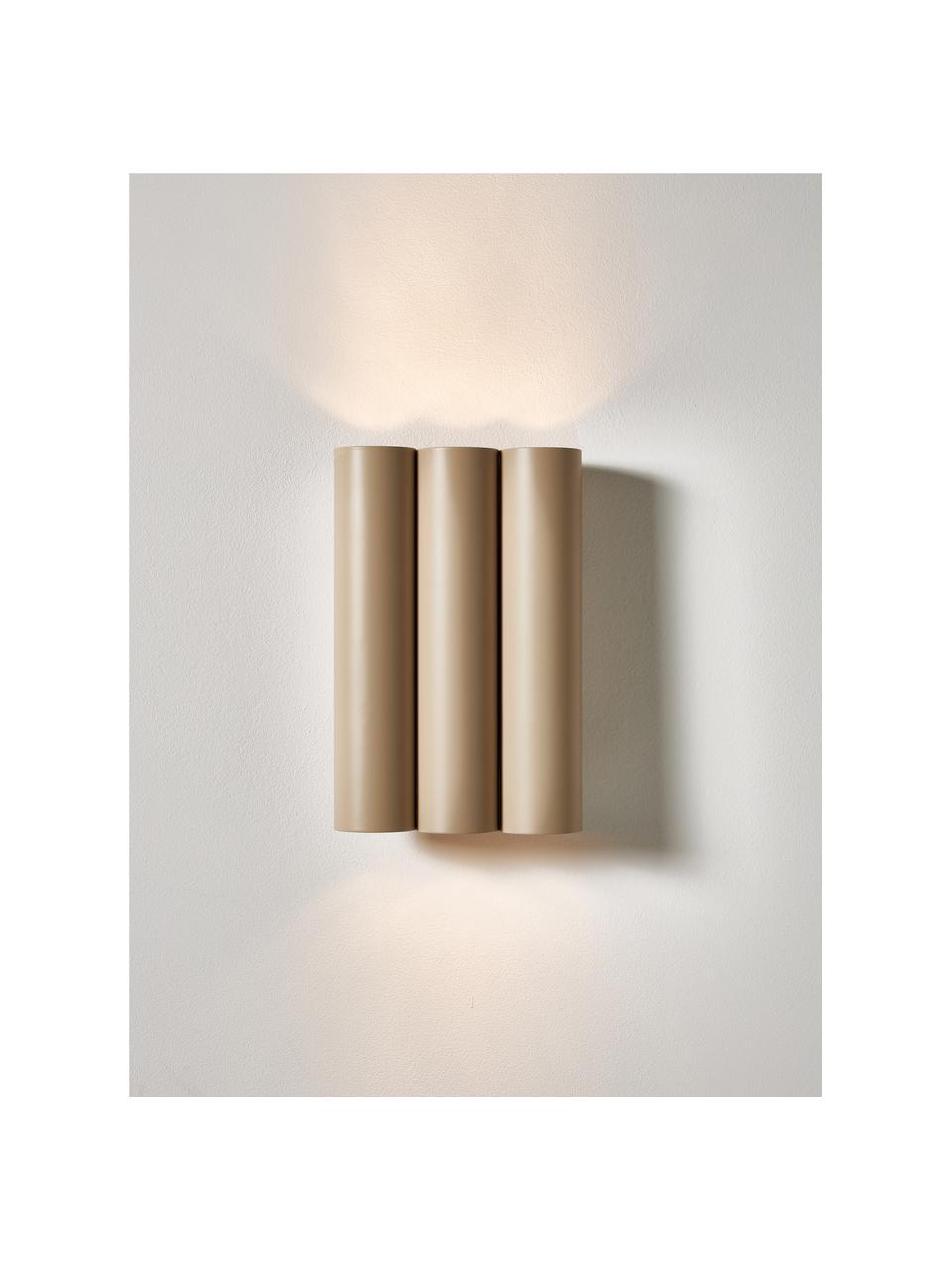 LED lampa Tacey, Kov, Svetlobéžová, Š 18 x V 28 cm