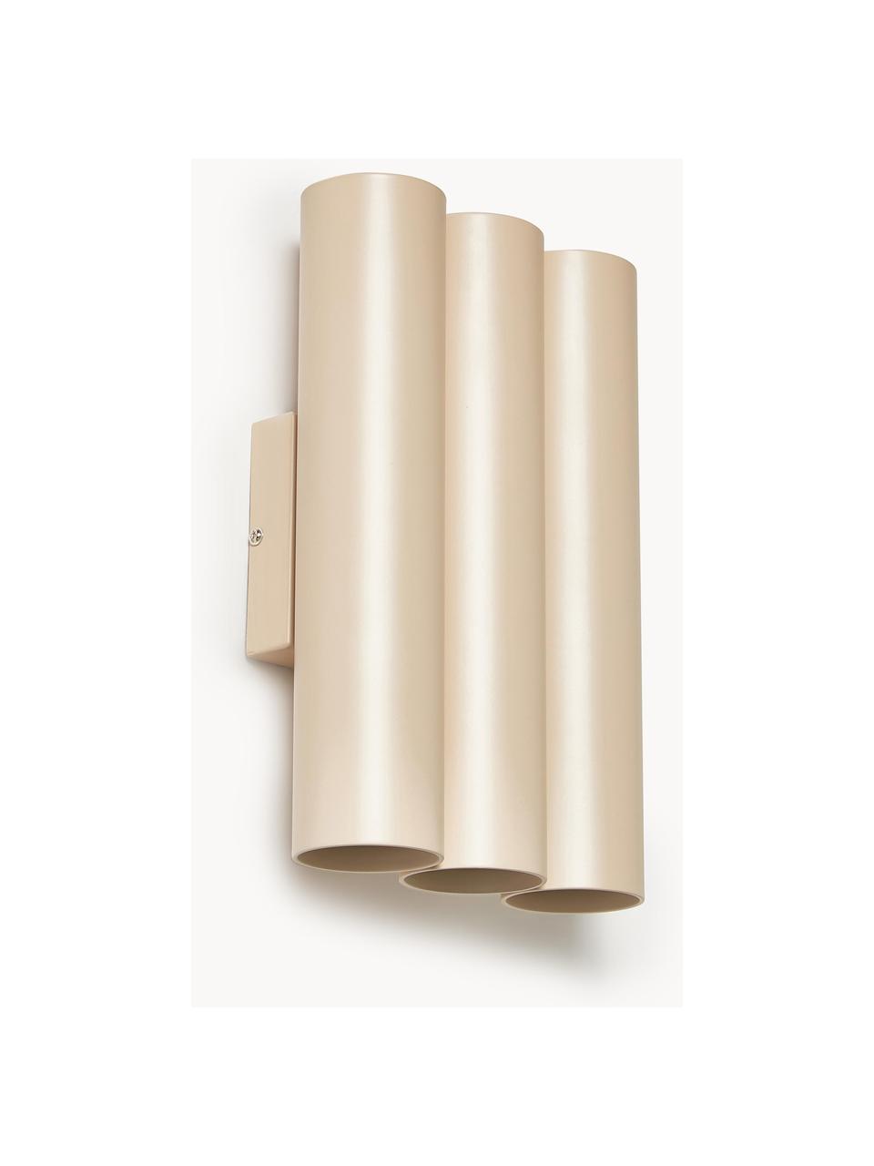 Aplique LED Tacey, Metal, Beige claro, An 18 x Al 28 cm