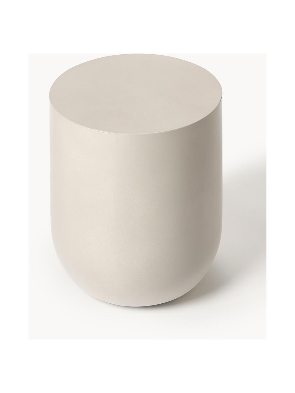 Tavolino rotondo da interno-esterno Rona, Cemento con fibra di vetro, Beige chiaro, Ø 40 cm