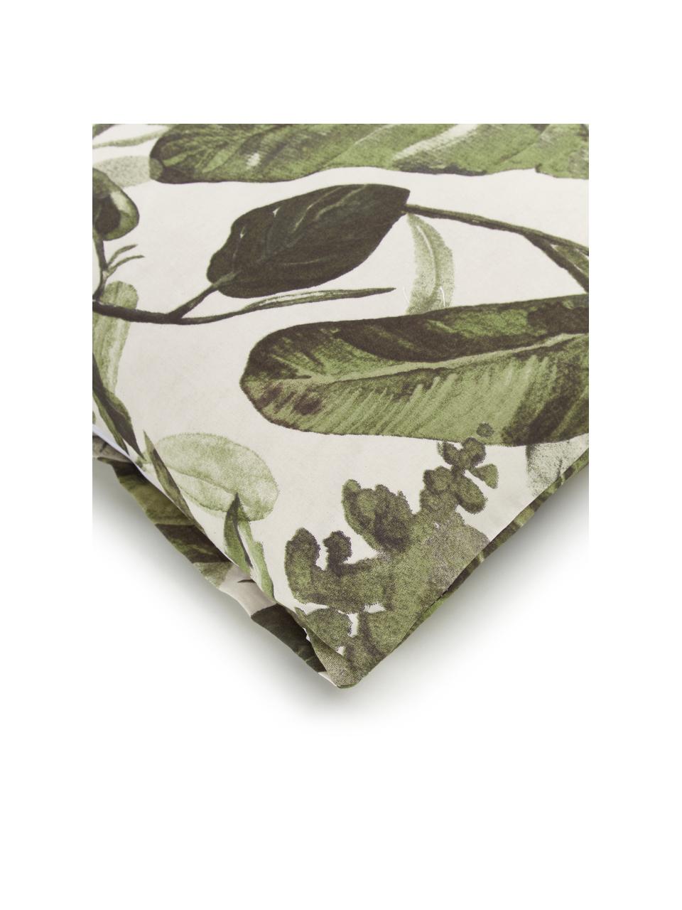 Bavlnená posteľná bielizeň s listovým motívom All Leaves, Zelená, béžová