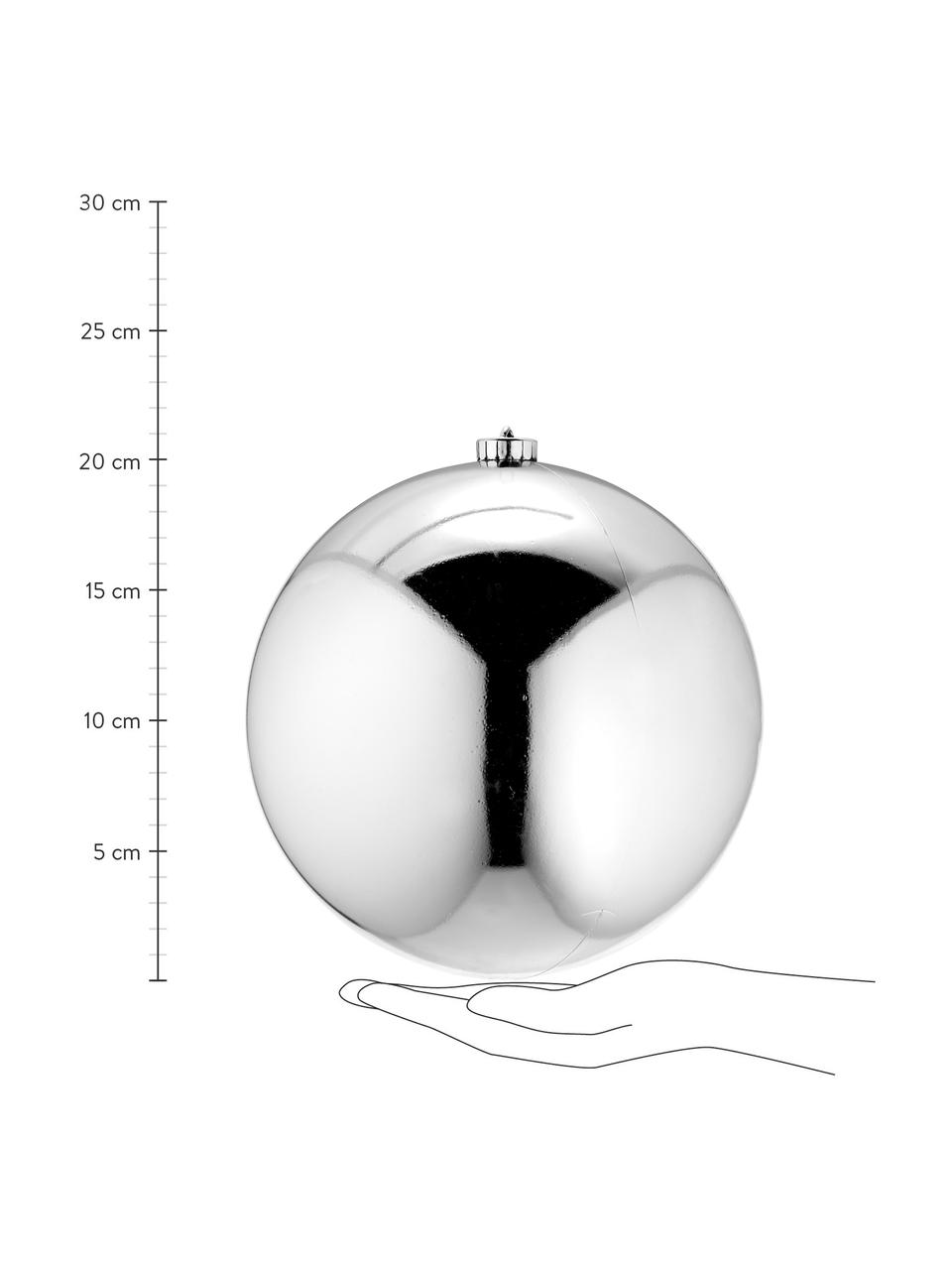 Breukvaste kerstbal Stix Ø 20 cm, Breukvaste kunststof, Zilverkleurig, Ø 20 cm