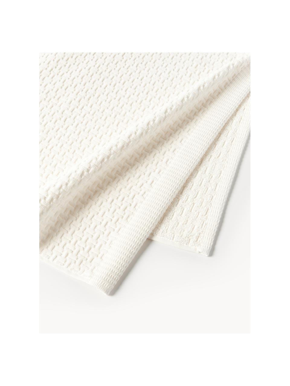 Handtuch Niam, in verschiedenen Grössen, 100 % Baumwolle
Mittelschwere Qualität, 500 g/m² 
 
Das in diesem Produkt verwendete Material ist schadstoffgeprüft und zertifiziert nach STANDARD 100 by OEKO-TEX®, 8135CIT, CITEVE., Cremeweiss, Handtuch, B 50 x L 100 cm