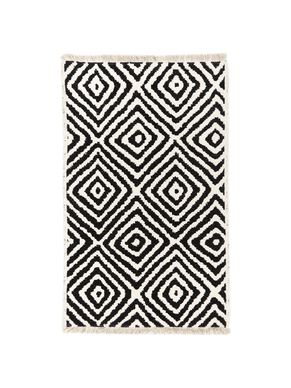 Dywan kilim Mozaik, 90% bawełna, 10% poliester, Czarny, S 120 x D 180 cm (Rozmiar S)