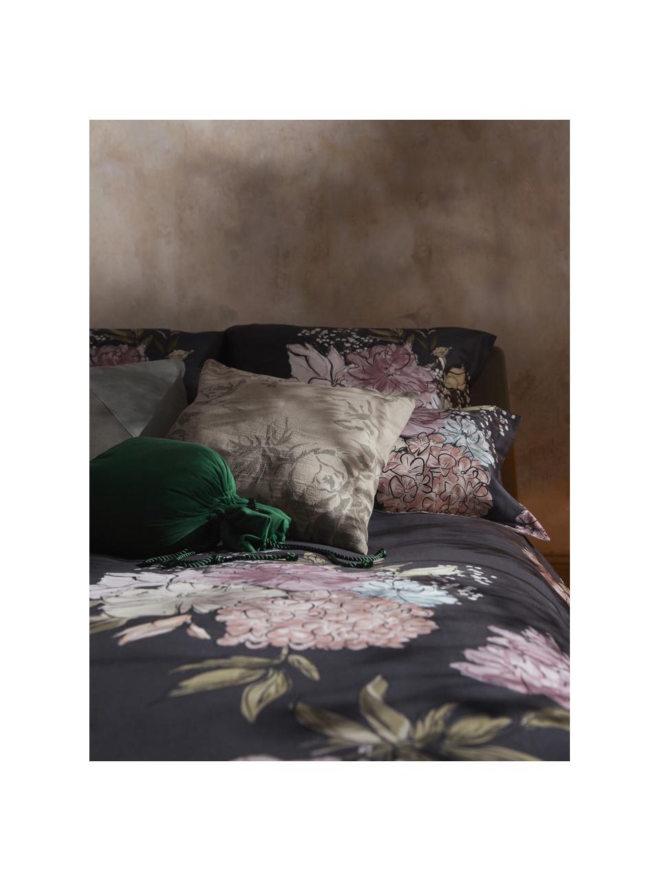 Funda de almohada de algodón Margot, Gris, An 45 x L 110 cm