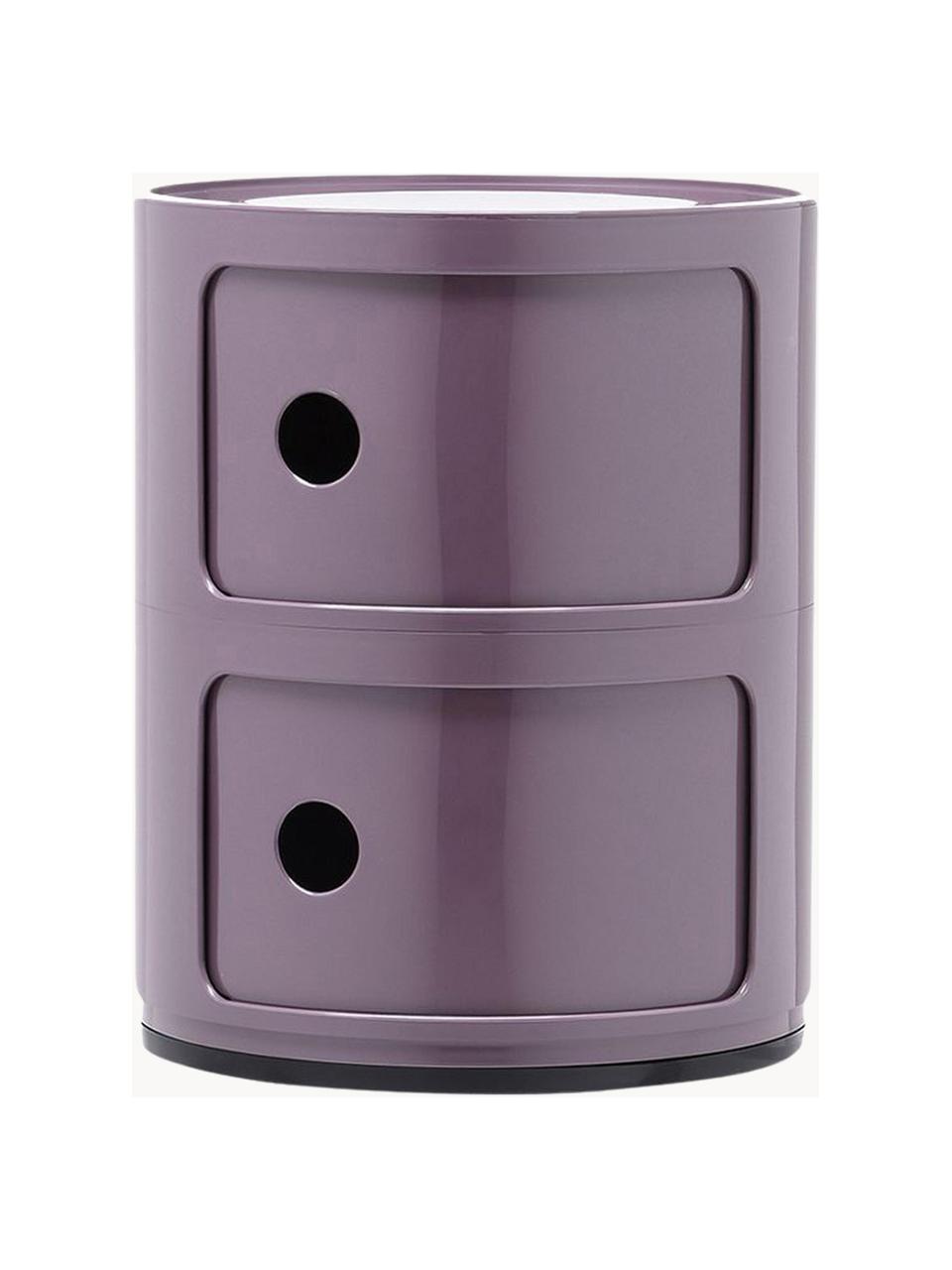 Caisson design 2 modules Componibili, Plastique, certifié Greenguard, Lilas, haute brillance, Ø 32 x haut. 40 cm