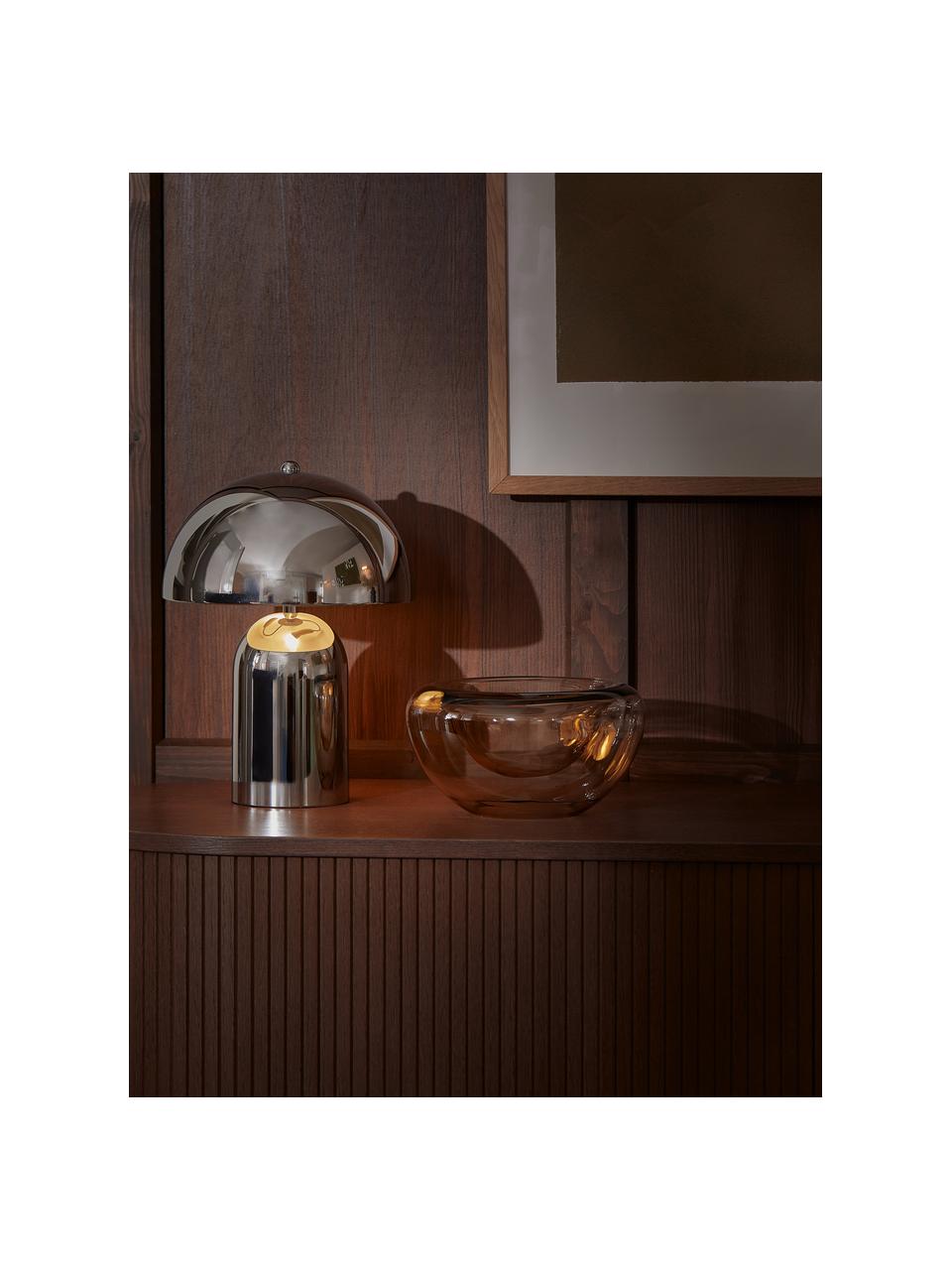 Petite lampe à poser rétro Walter, Gris chrome, haute brillance, Ø 25 x haut. 34 cm