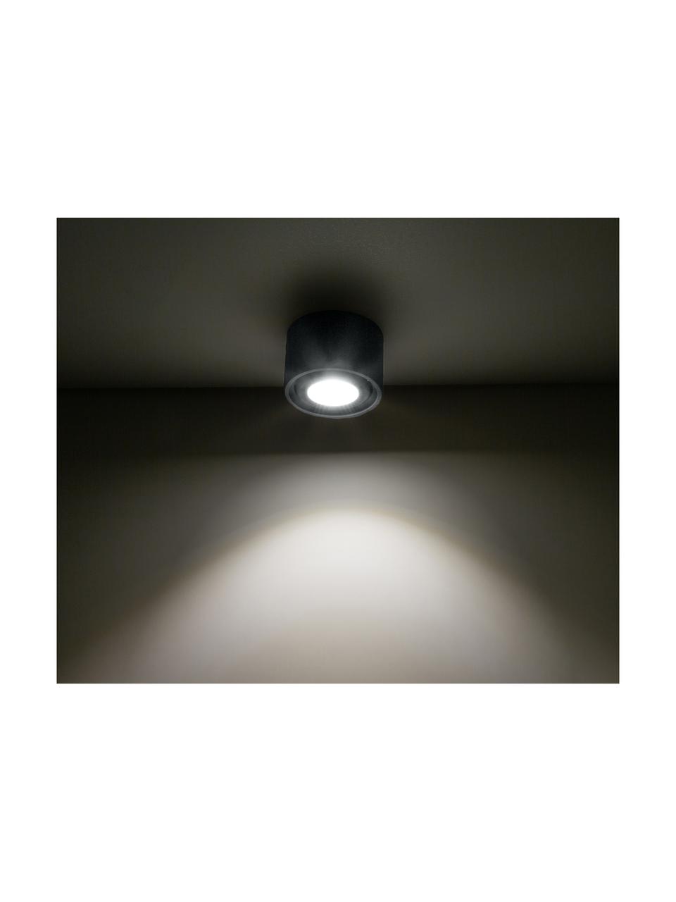LED plafondspot Anzio in antraciet, Lamp: gecoat aluminium, Antraciet, Ø 8 x H 5 cm