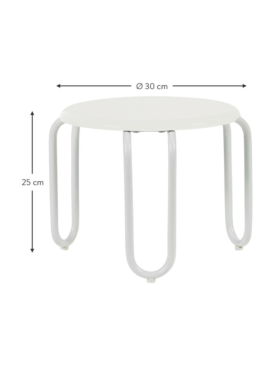 Taburete Linus, Asiento: tablero de fibras de dens, Patas: acero pintado, Blanco, Ø 30 x Al 25 cm