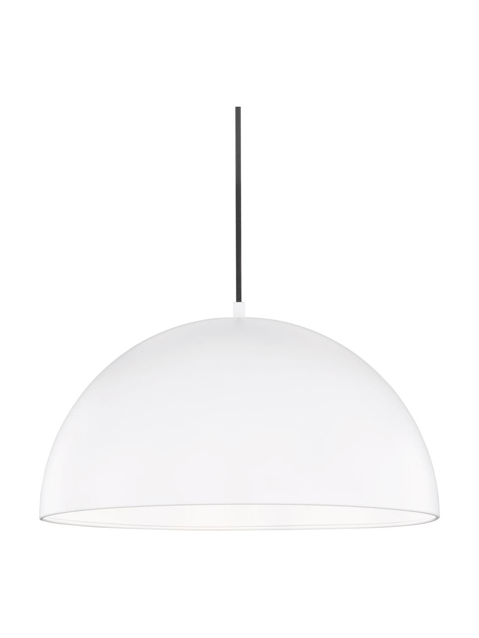 Lampa wisząca z metalu Kia, Biały, Ø 40 x W 20 cm