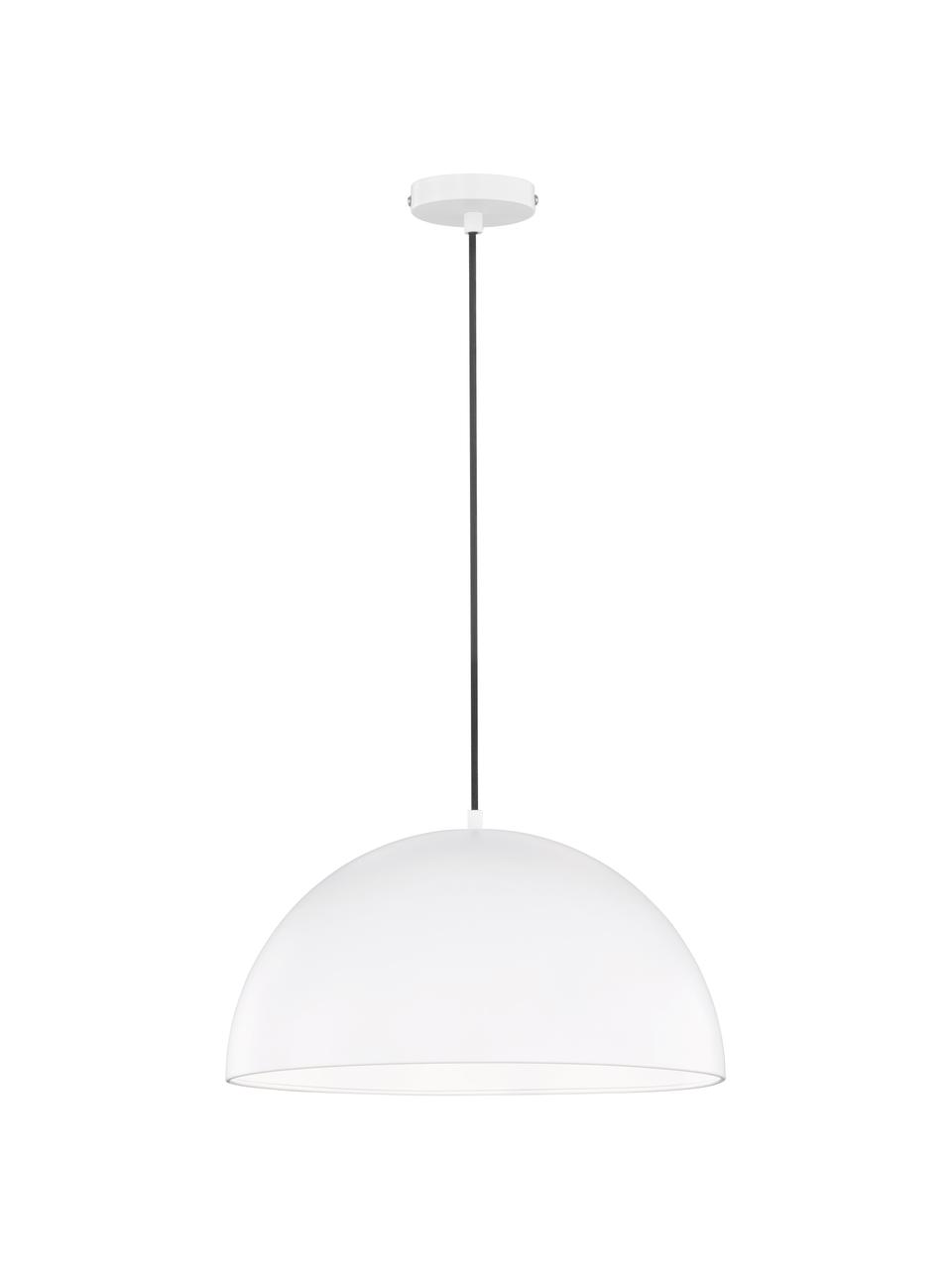 Lampa wisząca z metalu Kia, Biały, Ø 40 x W 20 cm