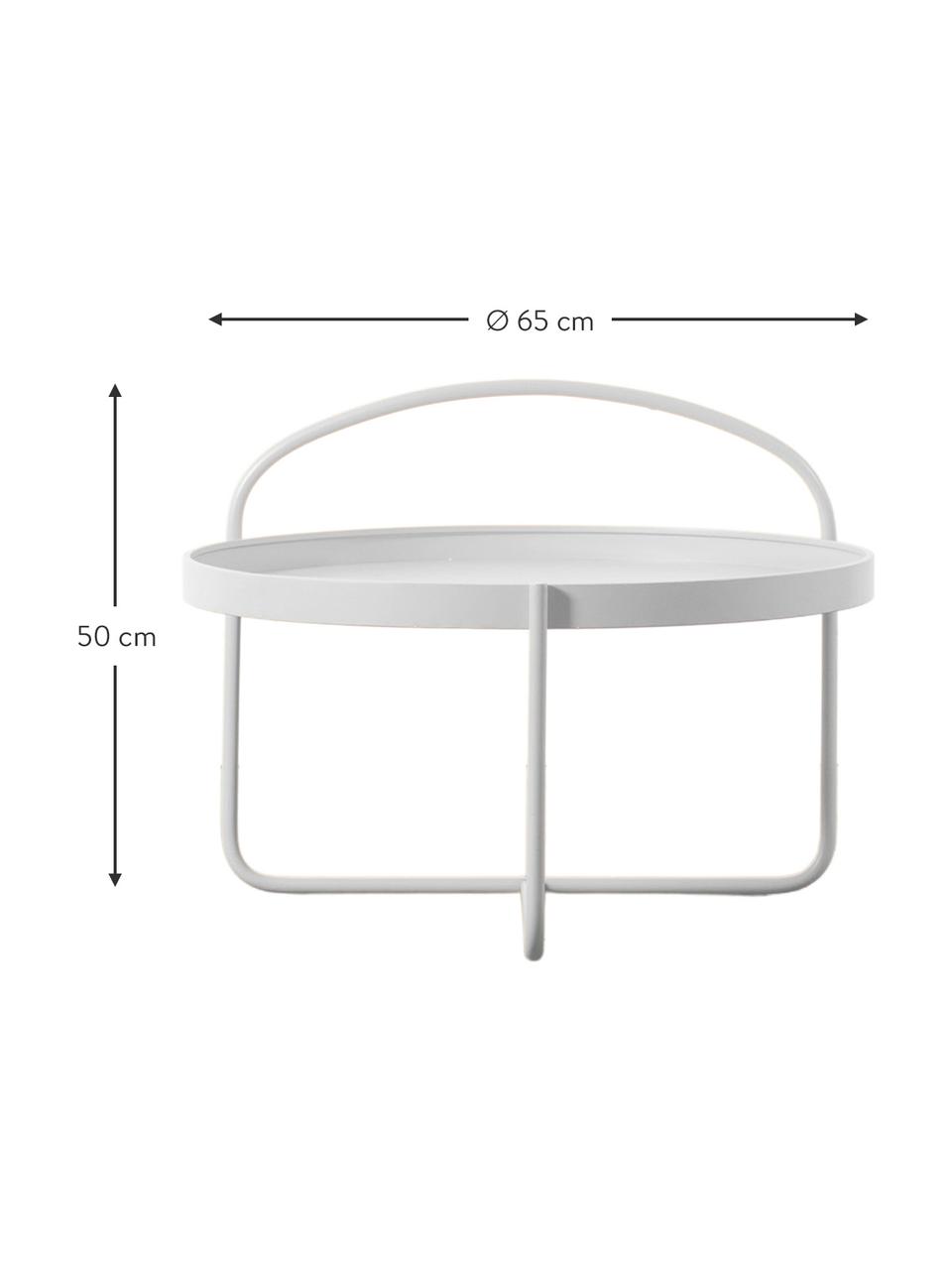 Table basse ronde blanche Melbury, Acier, revêtement par poudre, Blanc, Ø 65 x haut. 50 cm