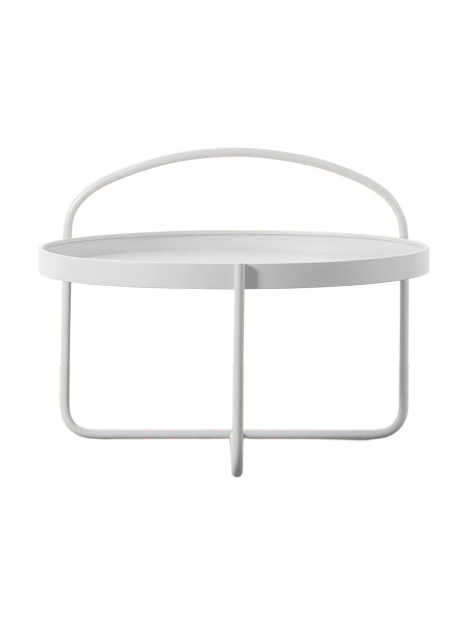 Table basse ronde blanche Melbury, Acier, revêtement par poudre, Blanc, Ø 65 x haut. 50 cm