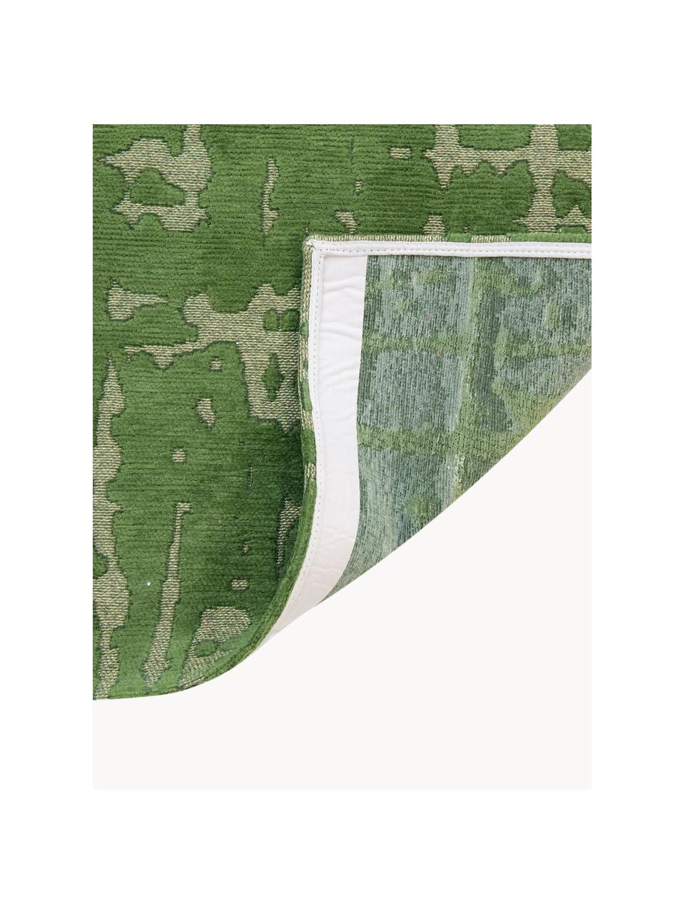 Tapis texturé Perriers, 100 % polyester, Vert foncé, vert olive, larg. 80 x long. 150 cm (taille XS)