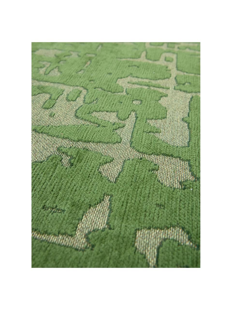 Tapis texturé Perriers, 100 % polyester, Vert foncé, vert olive, larg. 80 x long. 150 cm (taille XS)