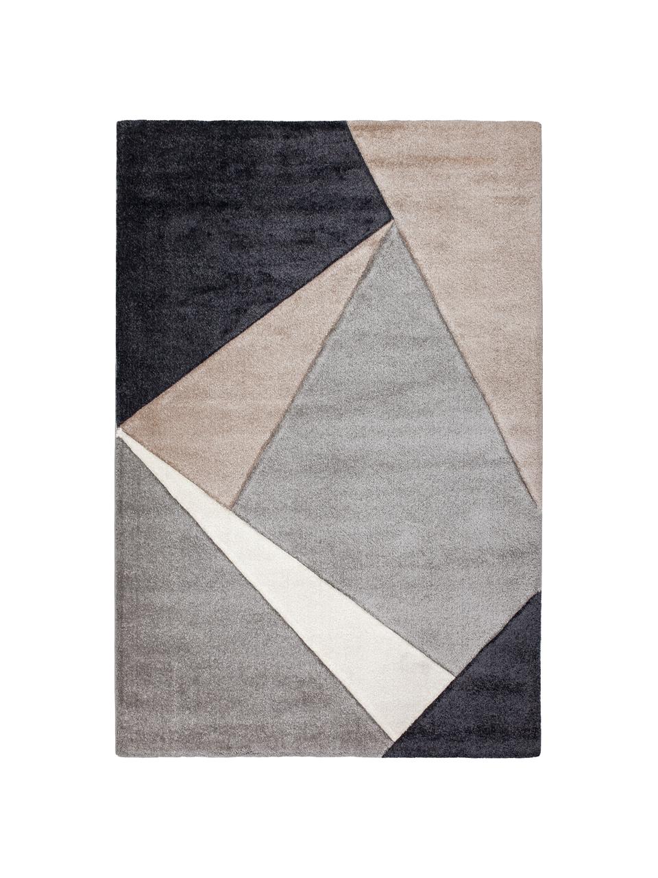 Tappeto con motivo geometrico beige-grigio My Broadway, Retro: juta, Taupe, beige, antracite, grigio, Larg. 200 x Lung. 290 cm (taglia L)