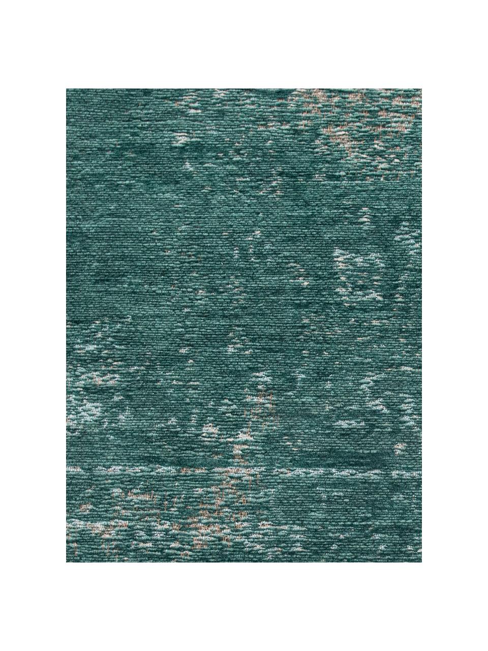 Tapis vintage vert Medaillon, Vert, gris